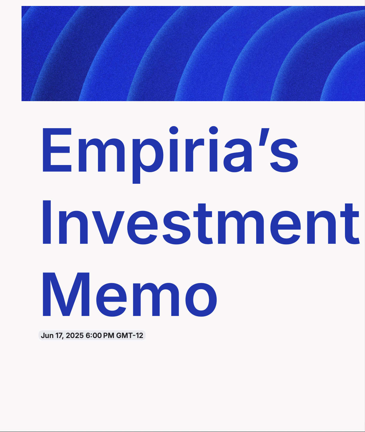 Empiria Memo Preview